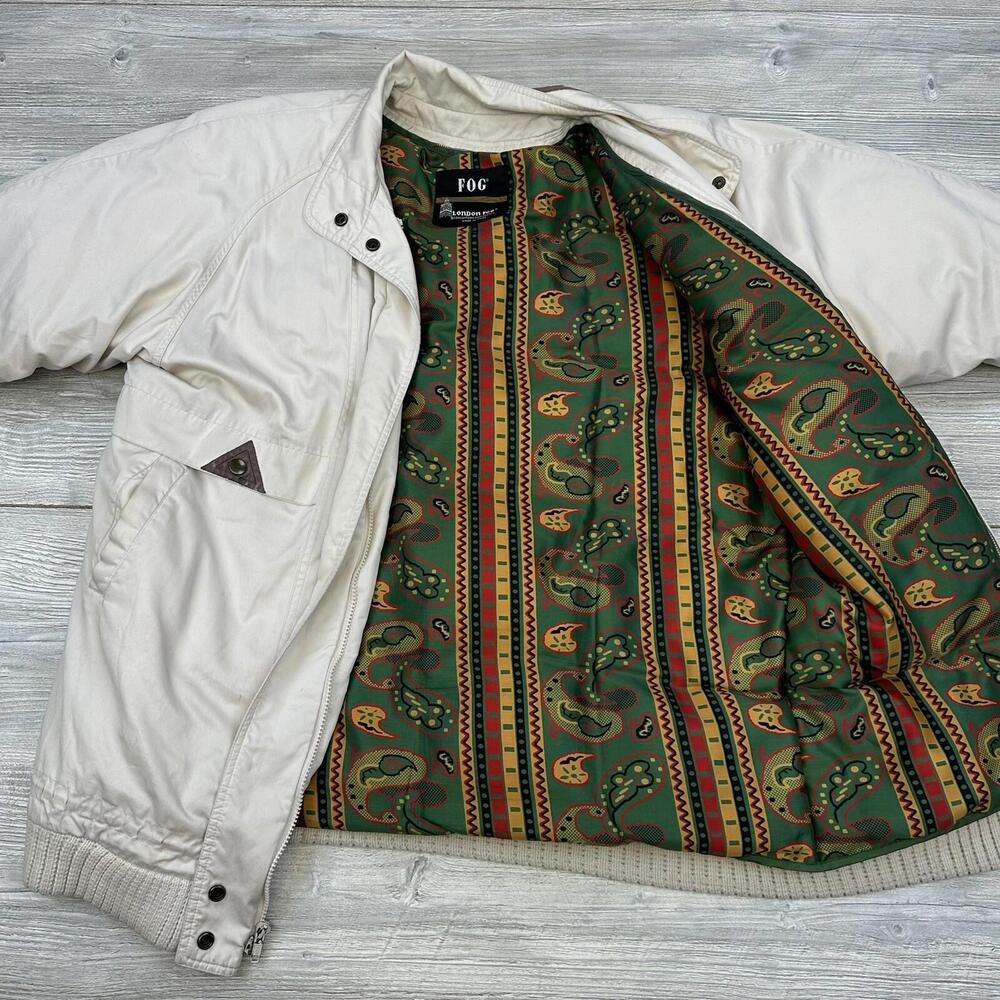 London Fog Goose Down 2 In 1 Jacket Womens Large White Zip In Breaker Lined